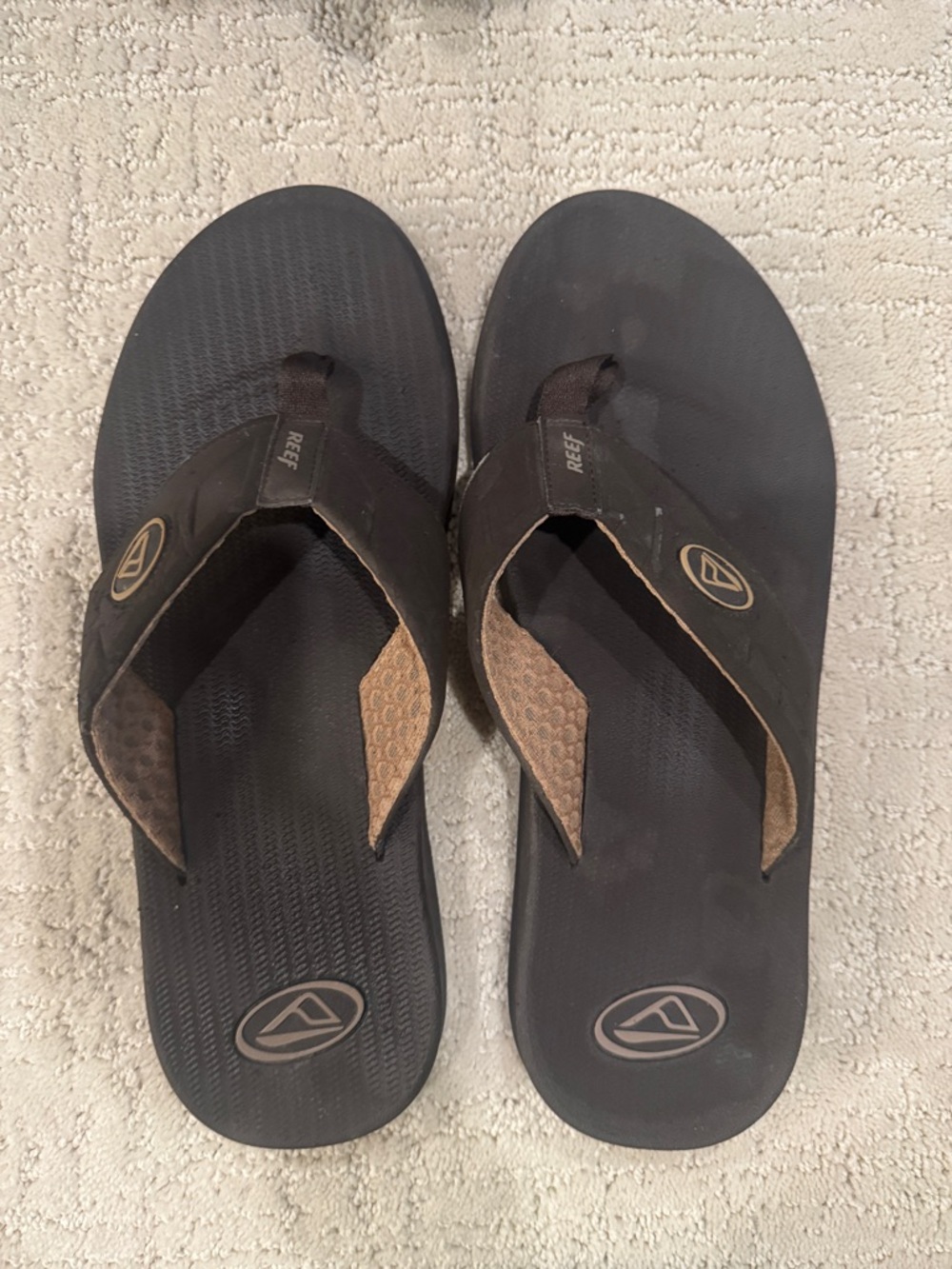 Reef Men’s Black and Brown Flip Flop Sandals